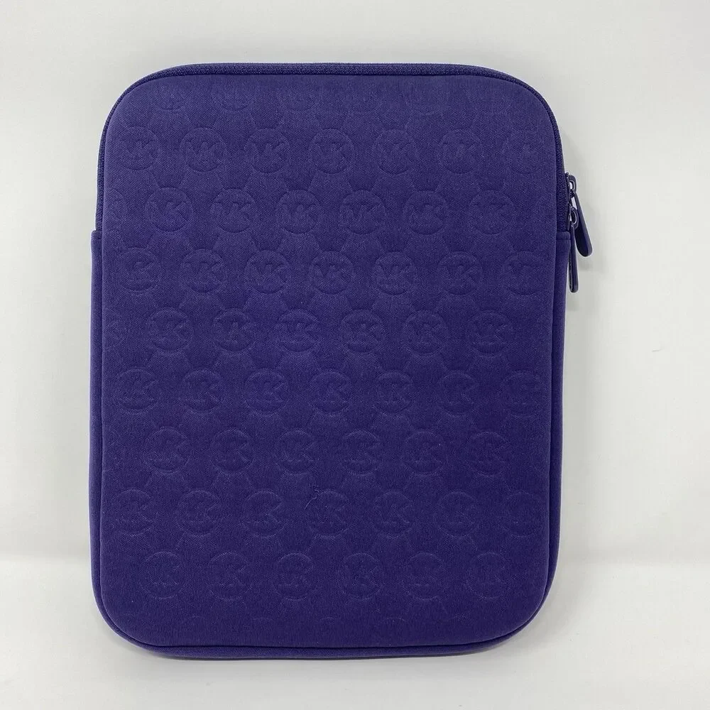 Michael Kors Purple Logo Neoprene i-Pad Tablet Protective Travel Case